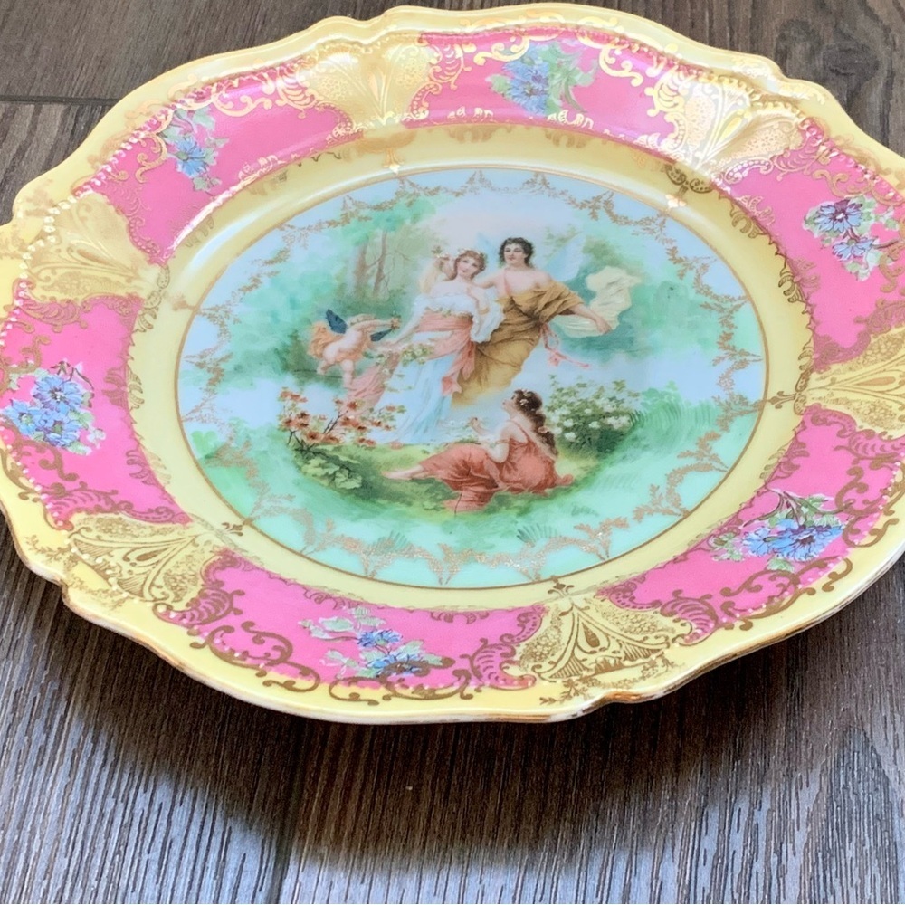 Oeg royal austria Hand Painted Plate Victorian Style 8” - Picture 11 of 14